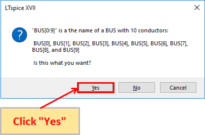 LTspice XVII BUS wiring configuration