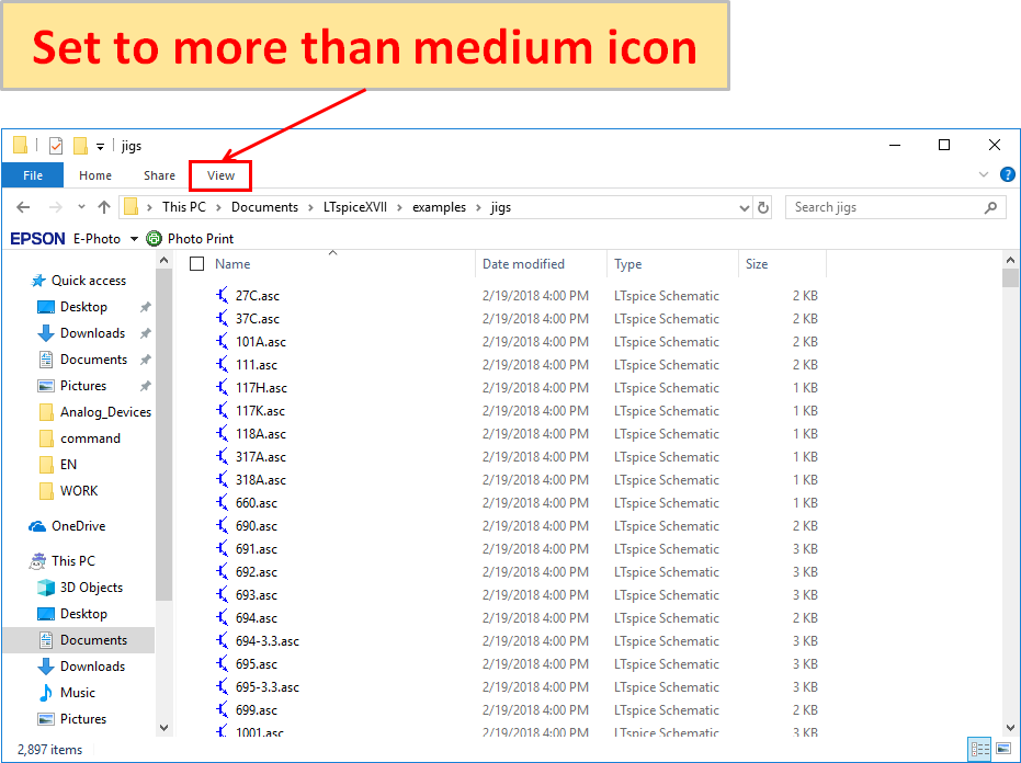 LTspice XVII Medium icons