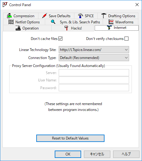 LTspice XVII Internet