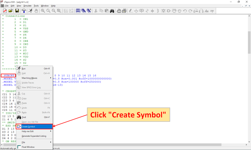 LTspice XVII Create Symbol