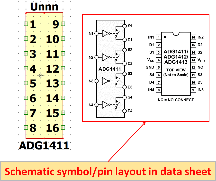 LTspice XVII Schematic symbol/pin layout