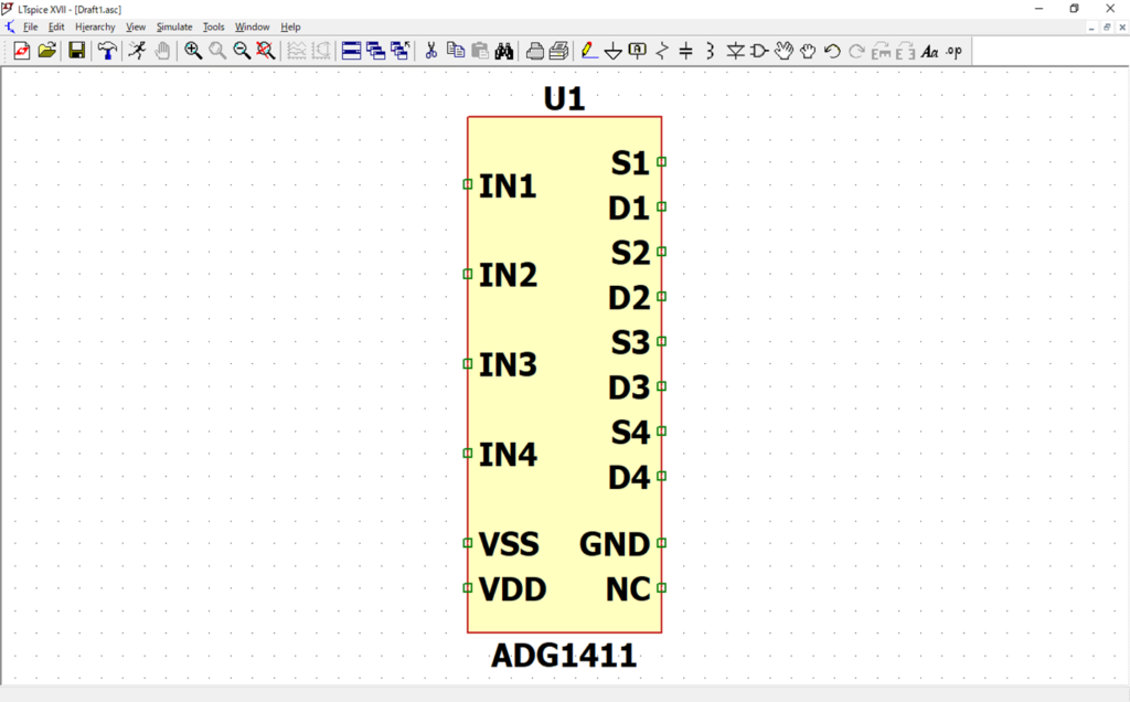 LTspice XVII Place ADG1411