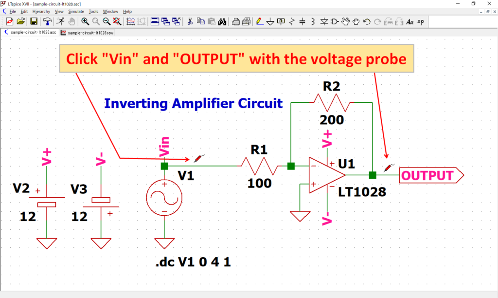 LTspice XVII Voltage Probe