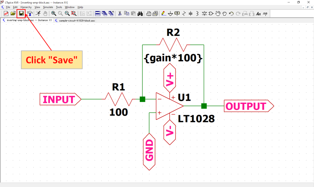 LTspice XVII Save