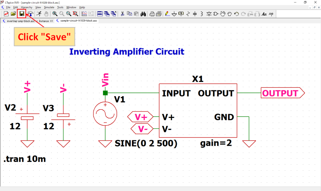 LTspice XVII Save