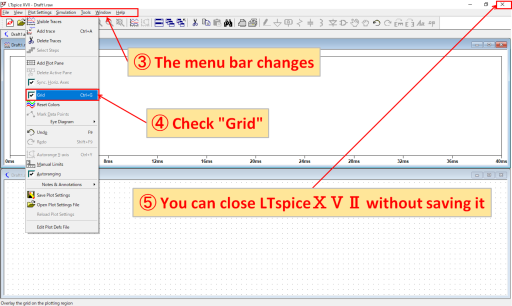 LTspice XVII Grid