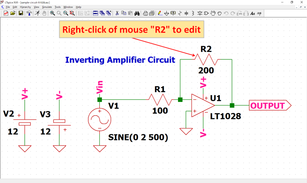 LTspice XVII Edit Resistance