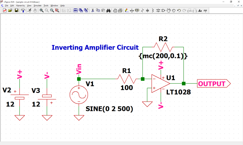 LTspice XVII {mc (200, 0.1)}