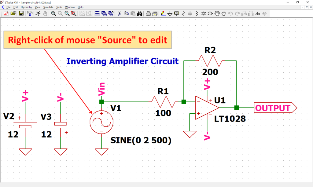 LTspice XVII Edit Source