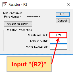 LTspice XVII Resistance setting