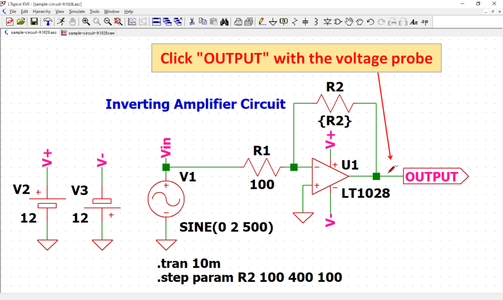 LTspice XVII Voltage Probe