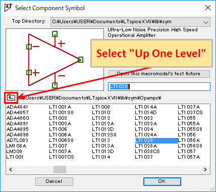 LTspice XVII Up One Level