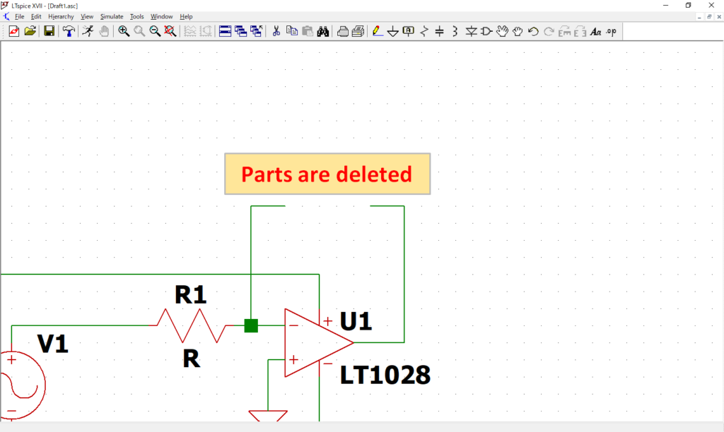 LTspice XVII Part Deleted