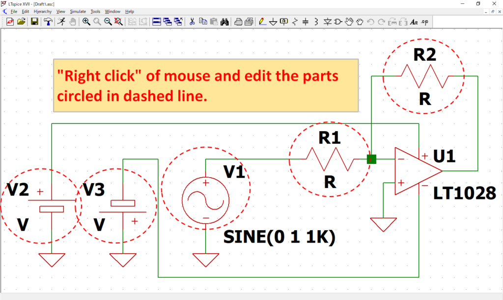 LTspice XVII Edit Parts