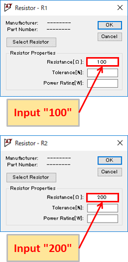 LTspice XVII Edit Resistance