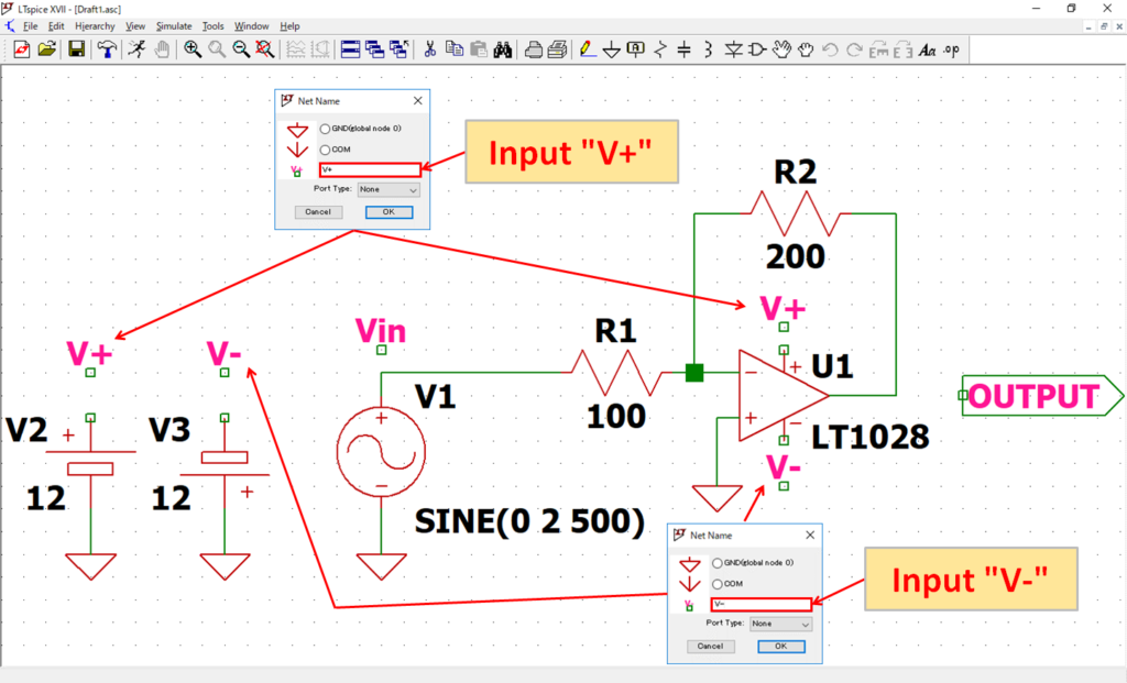 LTspice XVII Add Label Net