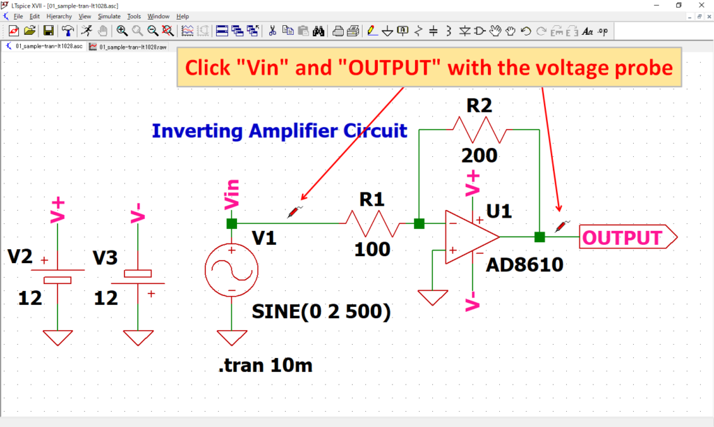 LTspice XVII Voltage Probe