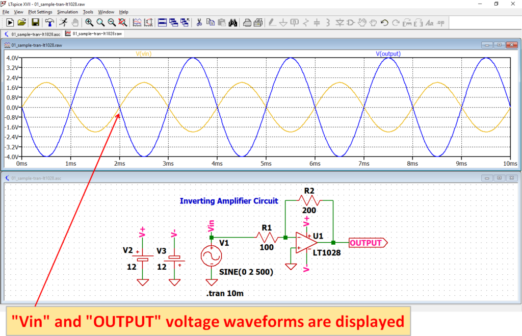 LTspice XVII Voltage Waveforms