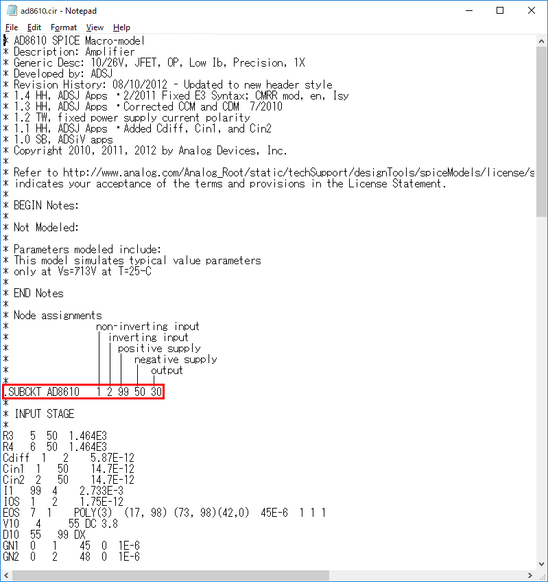 LTspice XVII ad8610.cir