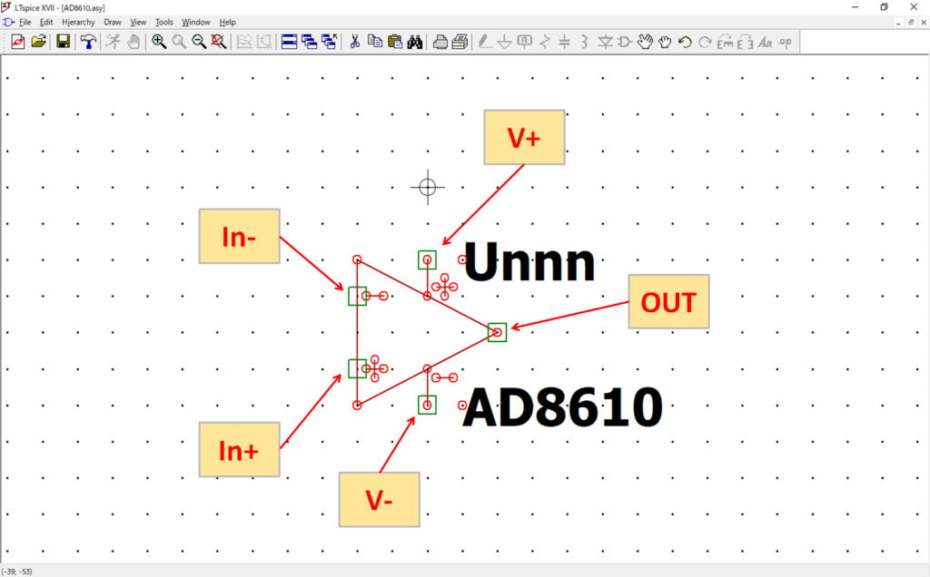 LTspice XVII Pin Assignments