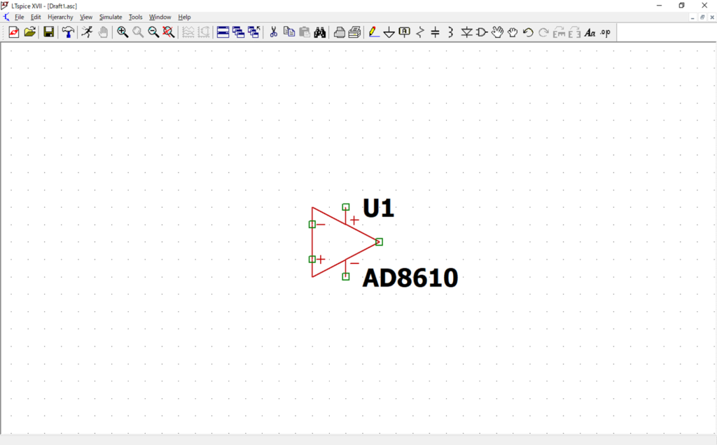 LTspice XVII Place AD8610