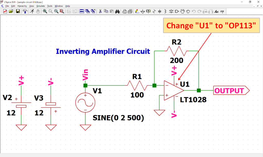 LTspice XVII Change Op-amp