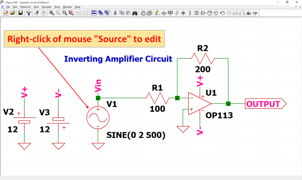 LTspice XVII Edit Source