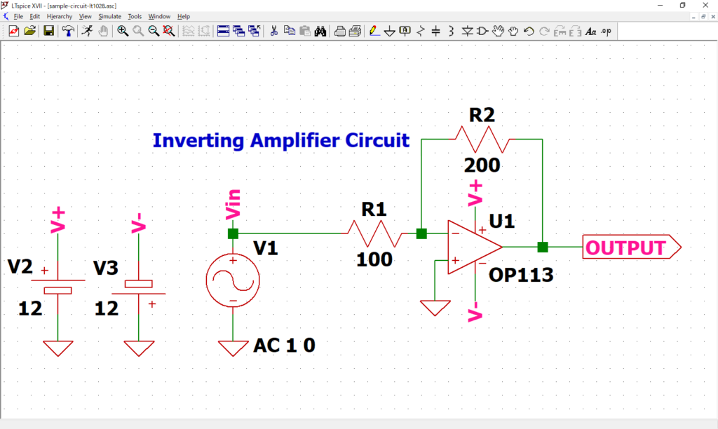 LTspice XVII AC 1 0