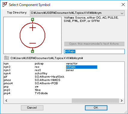 LTspice XVII voltage