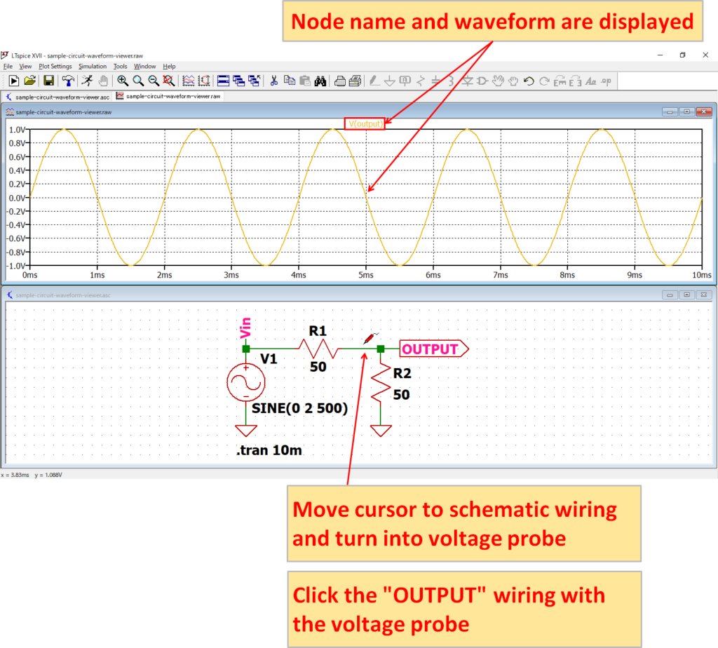 LTspice XVII Waveform Voltage