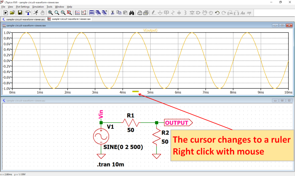 LTspice XVII Horizontal Axis