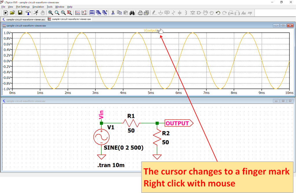 LTspice XVII Measurement Cursor