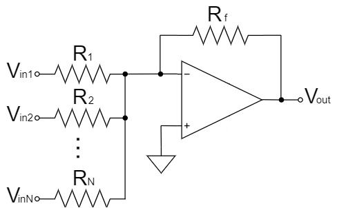Op-Amp Summing Amplifier Circuit