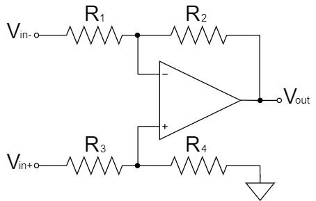 Op-Amp Differential Amplifier Circuit