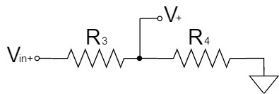 Op-Amp Differential Amplifier Circuit Voltage Divider V+
