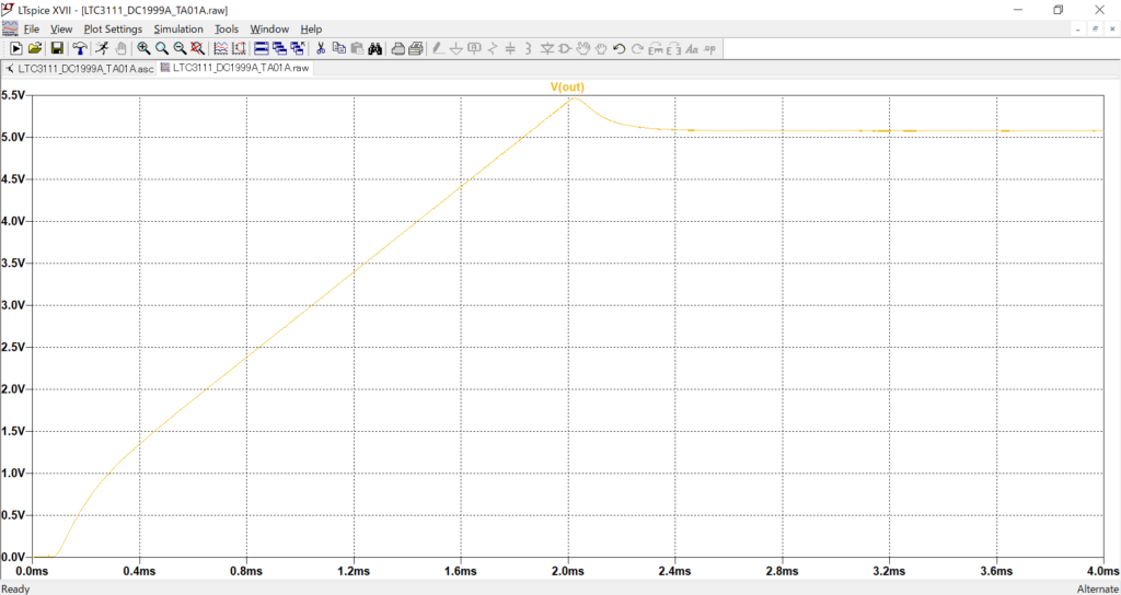 LTspice XVII LTC3111 voltage waveform