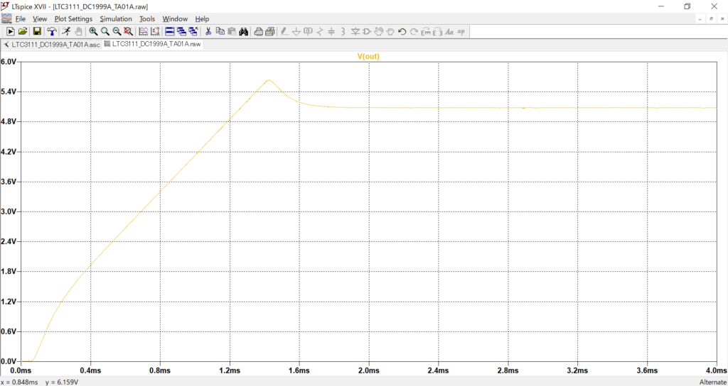 LTspice XVII LTC3111 voltage waveform .softstart 0.7