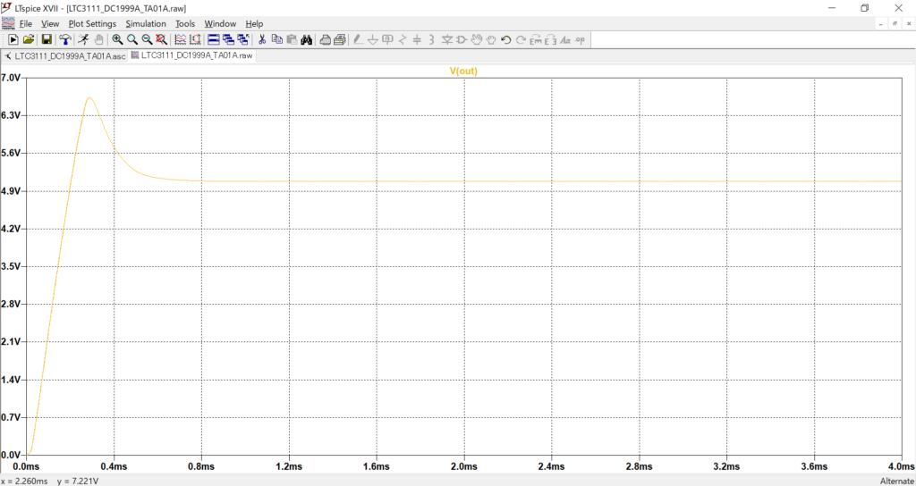 LTspice XVII LTC3111 voltage waveform .softstart 0.1