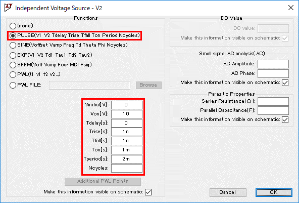 LTspice XVII Voltage conrtolled switch Source Setting