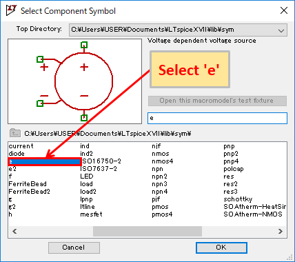 LTspice XVII Voltage dependent voltage source