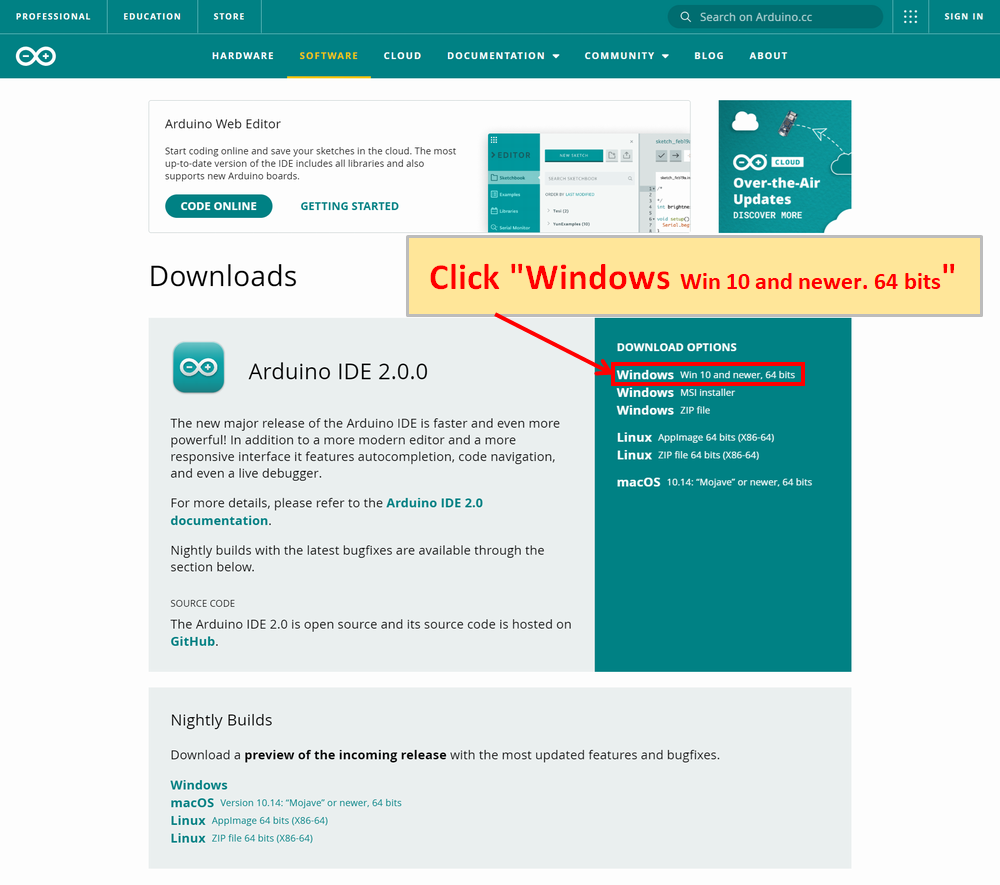 Arduino IDE Windows