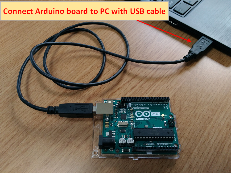 Arduino board PC USB cable