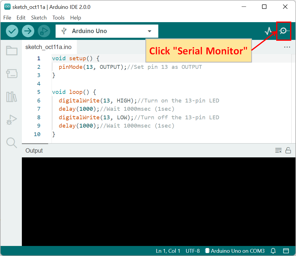 Arduino IDE Serial monitor