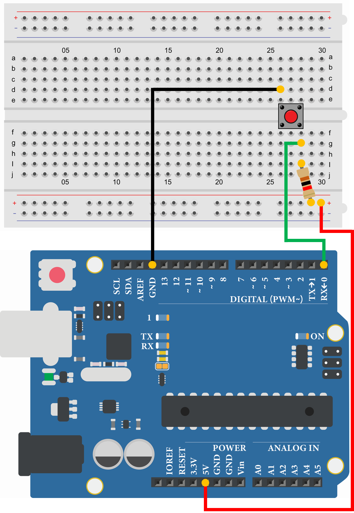 Arduino Uno Tact Switch Count the number of times the switch is pressed Wiring Diagram